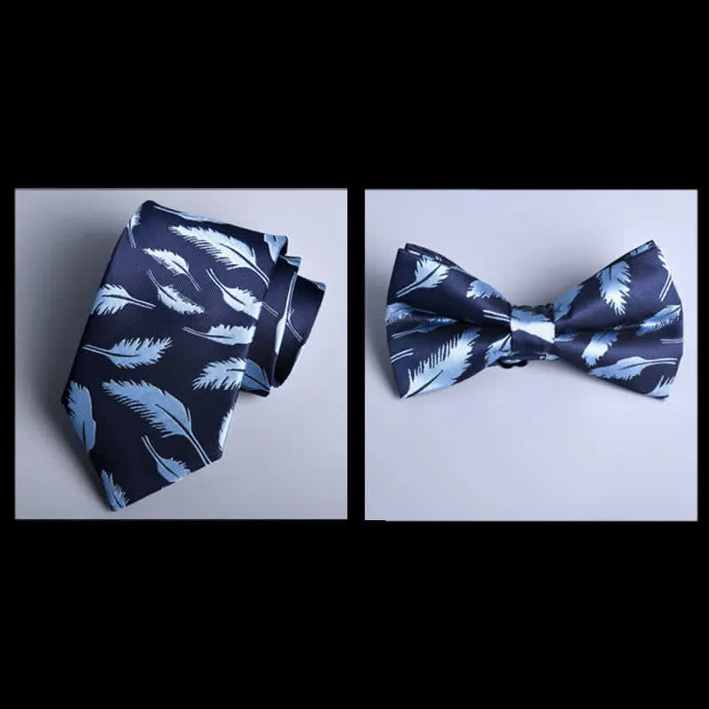 8Pcs Navy Leaves Flower Vogue Necktie Bow Ties Gift Box sold by FloralTrip product image thumbnail 2