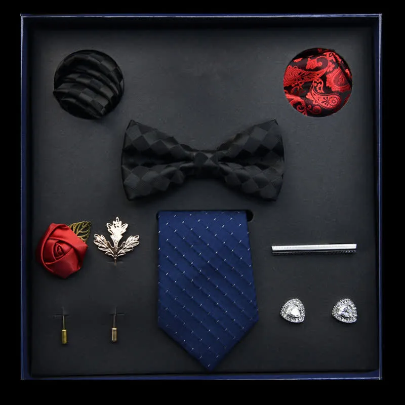 8Pcs Black&Blue Menswear Classic Business Bow Ties Gift Box sold by FloralTrip