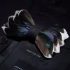 DarkBlue & Brown Graceful Feather Bow Tie with Lapel Pin sold by FloralTrip