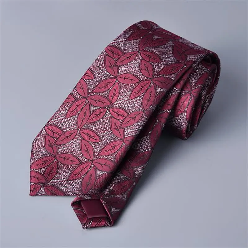 Crimson Men's Vintage Little Leaves Necktie sold by FloralTrip product image thumbnail 3