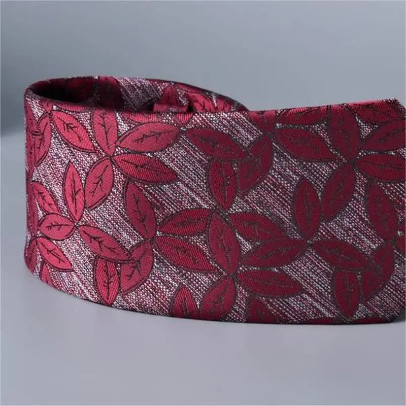 Crimson Men's Vintage Little Leaves Necktie sold by FloralTrip product image thumbnail 4
