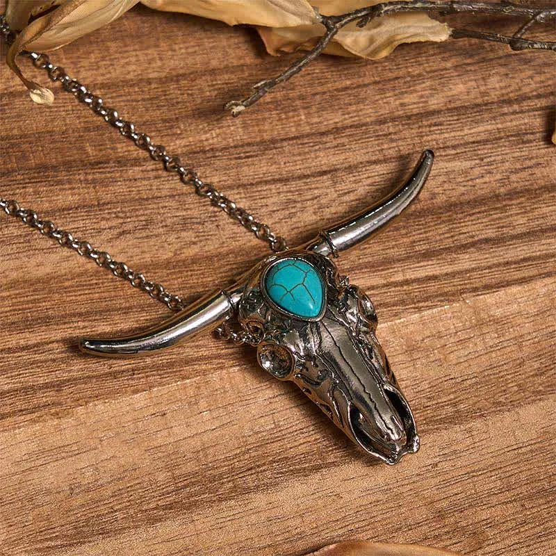 Practical DIY Hidden Knife Buckle Turquoise Longhorn Bull Pendant Bundle Set sold by FloralTrip product image thumbnail 3