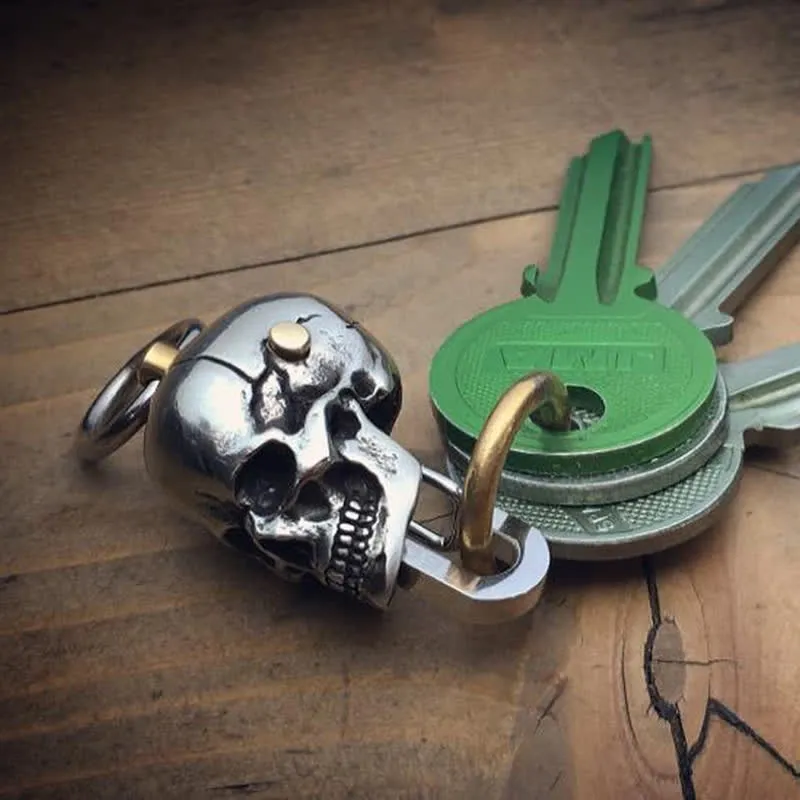 Silver Skull Head Clasp Keychain Pendant sold by FloralTrip product image thumbnail 4