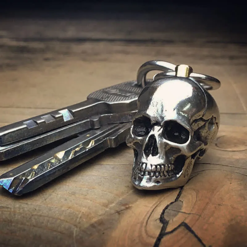 Horrible Skull Head Rotating Keychain Pendant sold by FloralTrip