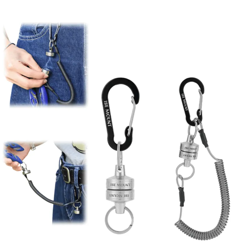 Magnetic Buckle Spring Rope Net Release Holder Keychain sold by FloralTrip