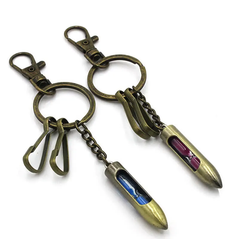 Classic Hourglass Bullet-Shaped Keychain sold by FloralTrip