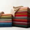 Unisex Simple Solid Color Pure Wool Fringed Scarf sold by FloralTrip