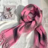 Unisex Vintage Matching Color Plaid Cashmere Scarf sold by FloralTrip