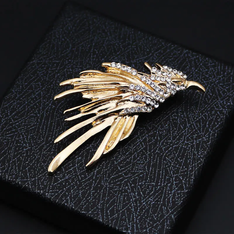 Men's Exquisite Eagle Spreading Wings Rhinestone Brooch sold by FloralTrip product image thumbnail 5