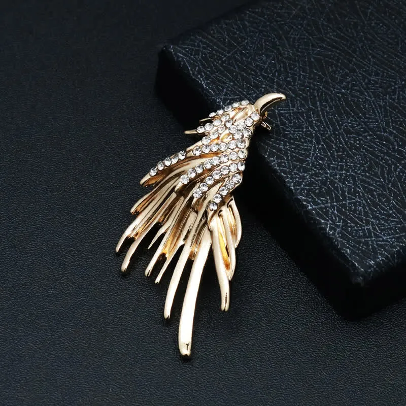 Men's Exquisite Eagle Spreading Wings Rhinestone Brooch sold by FloralTrip product image thumbnail 3