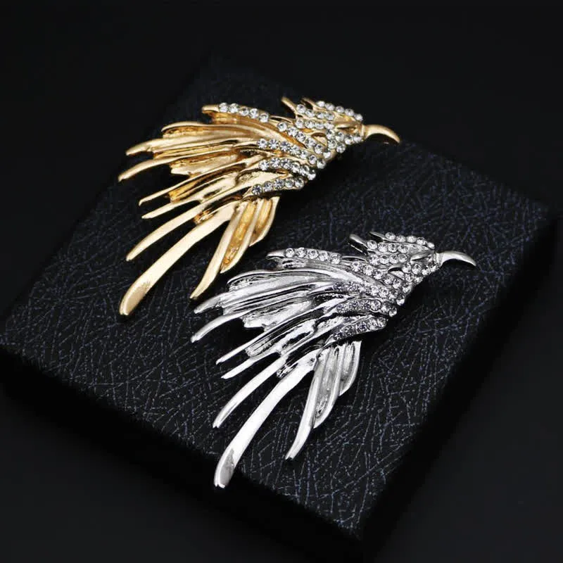 Men's Exquisite Eagle Spreading Wings Rhinestone Brooch sold by FloralTrip product image thumbnail 4