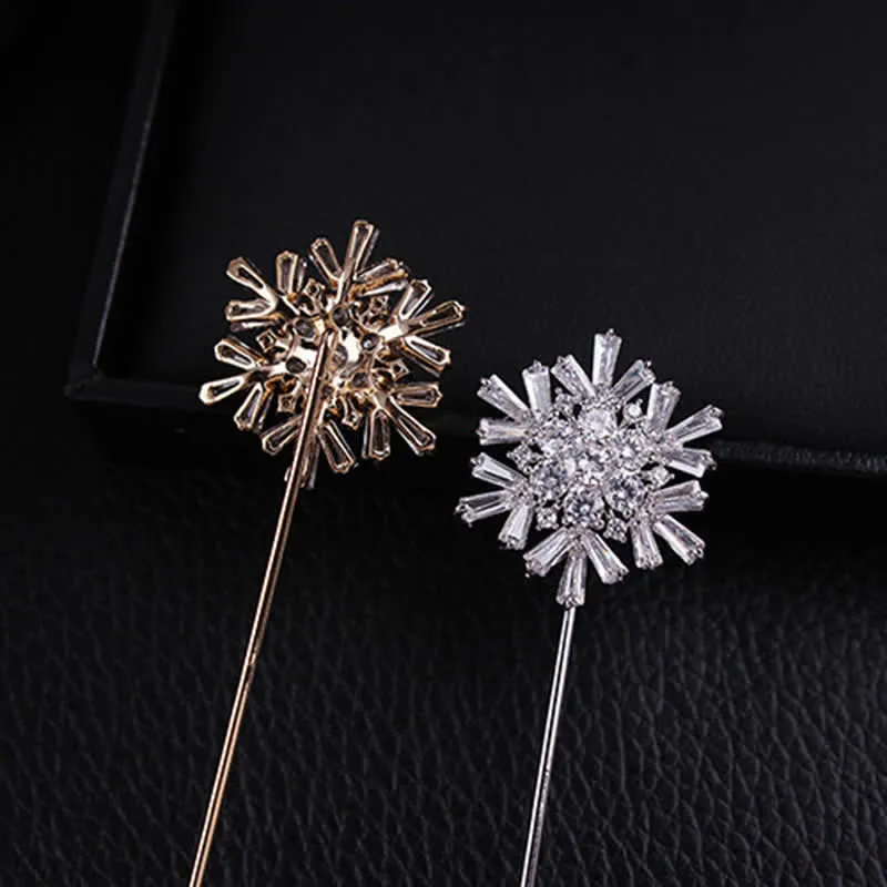 Sparkling Artificial Crystal Snowflake Flower Brooch sold by FloralTrip product image thumbnail 4
