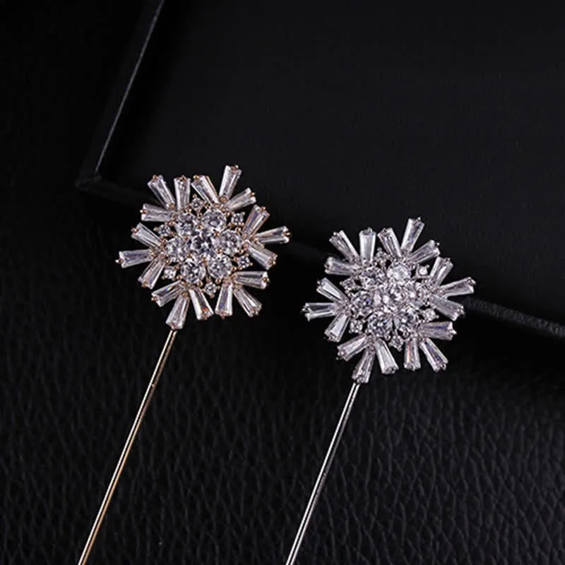 Sparkling Artificial Crystal Snowflake Flower Brooch sold by FloralTrip product image thumbnail 5