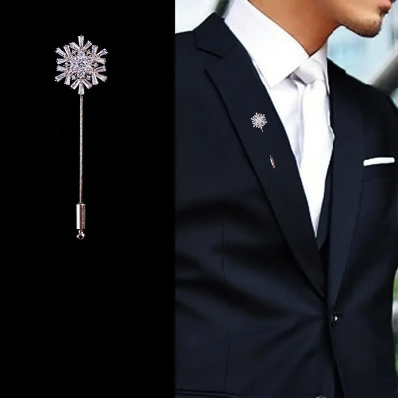 Sparkling Artificial Crystal Snowflake Flower Brooch sold by FloralTrip product image thumbnail 2