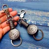 Punk Style Carved Flower Leather Keychain sold by FloralTrip