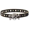 Skull Head Buckle Gold Bead Brim Sequin Leather Belt sold by FloralTrip