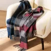 Unisex Color-Blocked Design Cashmere Scarf sold by FloralTrip