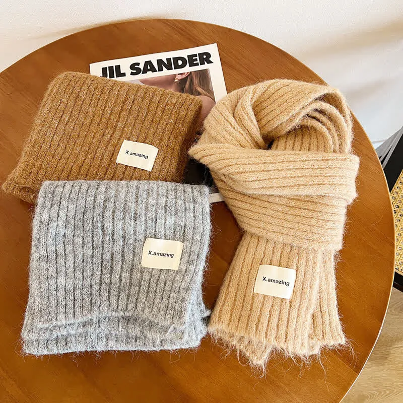 Unisex Cozy Knitted Solid Color Narrow Scarf sold by FloralTrip product image thumbnail 5