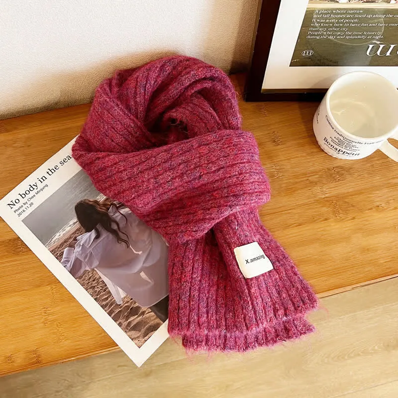 Unisex Cozy Knitted Solid Color Narrow Scarf sold by FloralTrip product image thumbnail 2