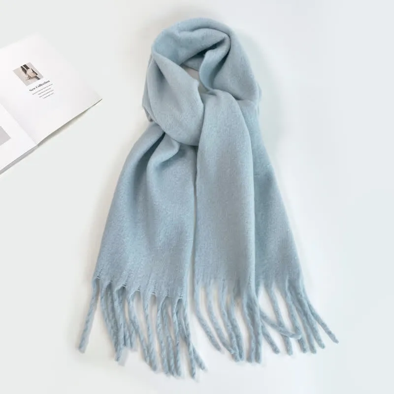 Unisex Thick Solid Color Oversized Warm Chunky Scarf sold by FloralTrip product image thumbnail 3