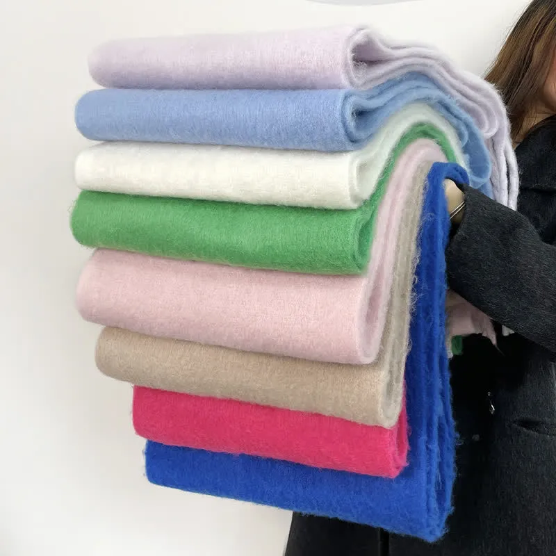 Unisex Thick Solid Color Oversized Warm Chunky Scarf sold by FloralTrip