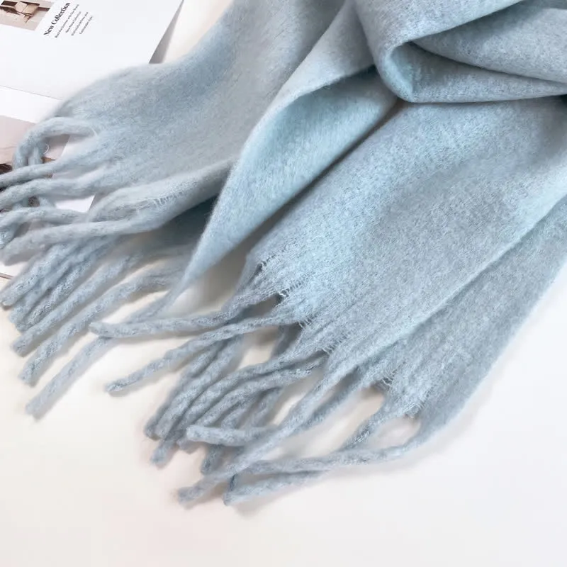 Unisex Thick Solid Color Oversized Warm Chunky Scarf sold by FloralTrip product image thumbnail 5