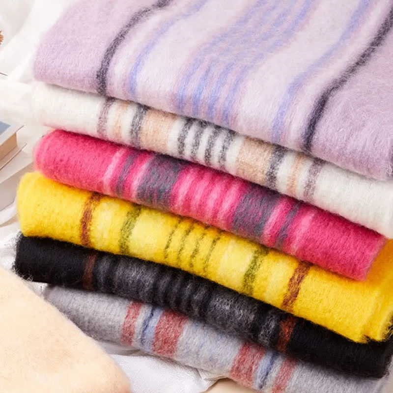 Unisex Classic Tassel Plaid Warm Scarf sold by FloralTrip