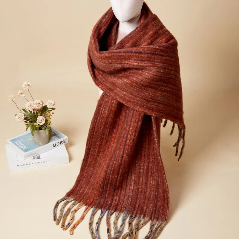 Unisex Bohemian Striped Multicoloured Fringe Scarf sold by FloralTrip product image thumbnail 5