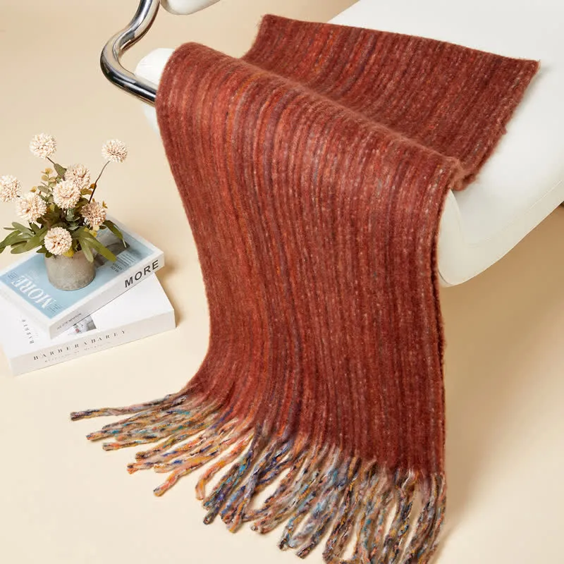 Unisex Bohemian Striped Multicoloured Fringe Scarf sold by FloralTrip product image thumbnail 4