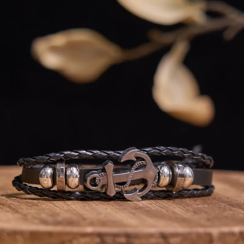 Fashion Skull Animal Head Poker Black Leather Bracelet sold by FloralTrip product image thumbnail 4