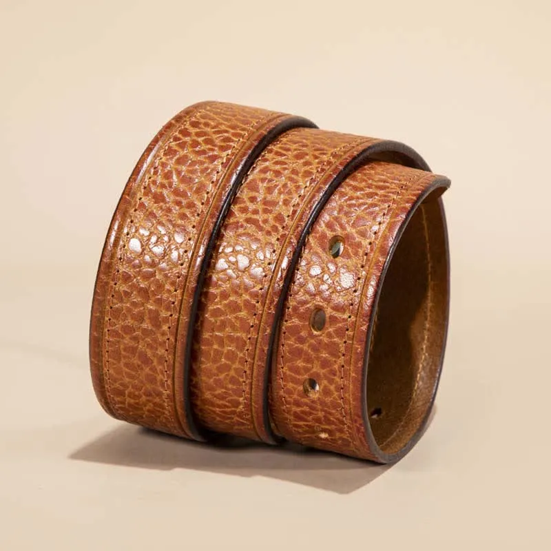 Stitching Snake Skin Pattern Casual Cowhide Leather Belt sold by FloralTrip product image thumbnail 4