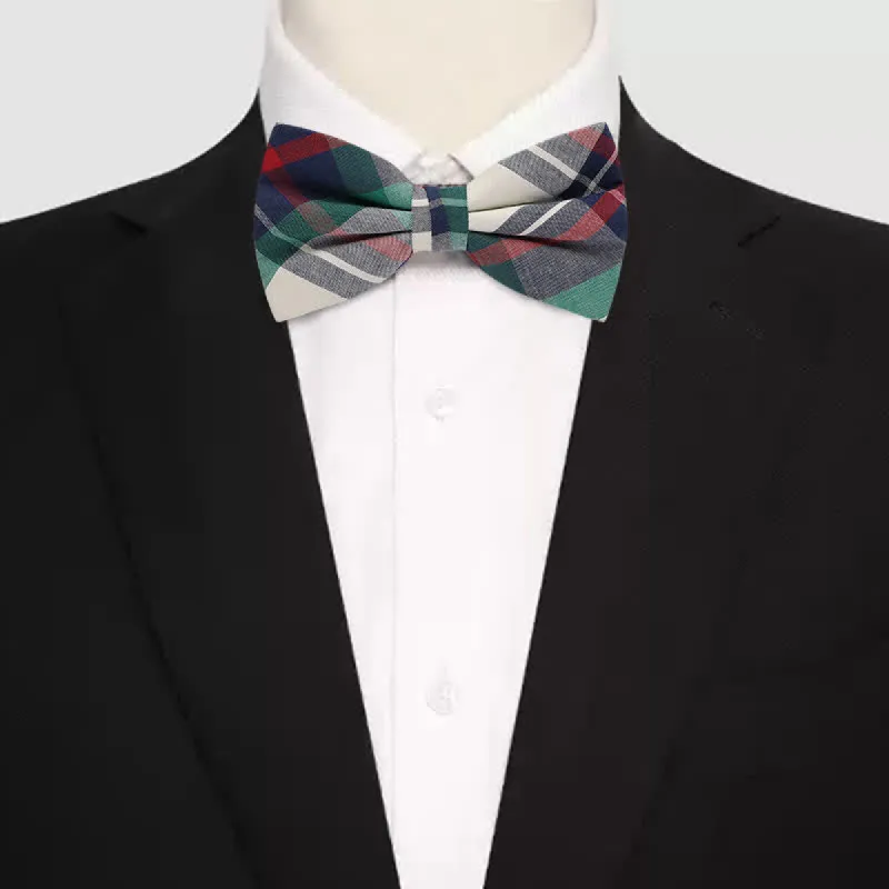 Men's Checked Cotton Multicolor Pattern Bow Tie sold by FloralTrip