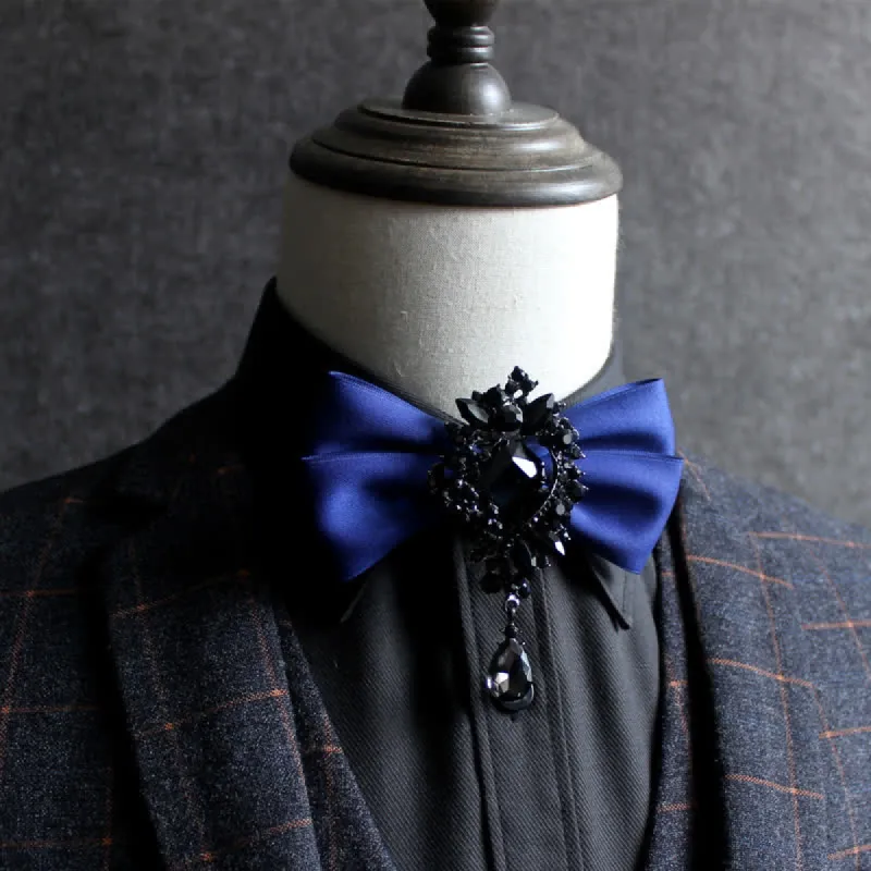 Men's Dangle Crystal Applique Ornament Bow Tie sold by FloralTrip