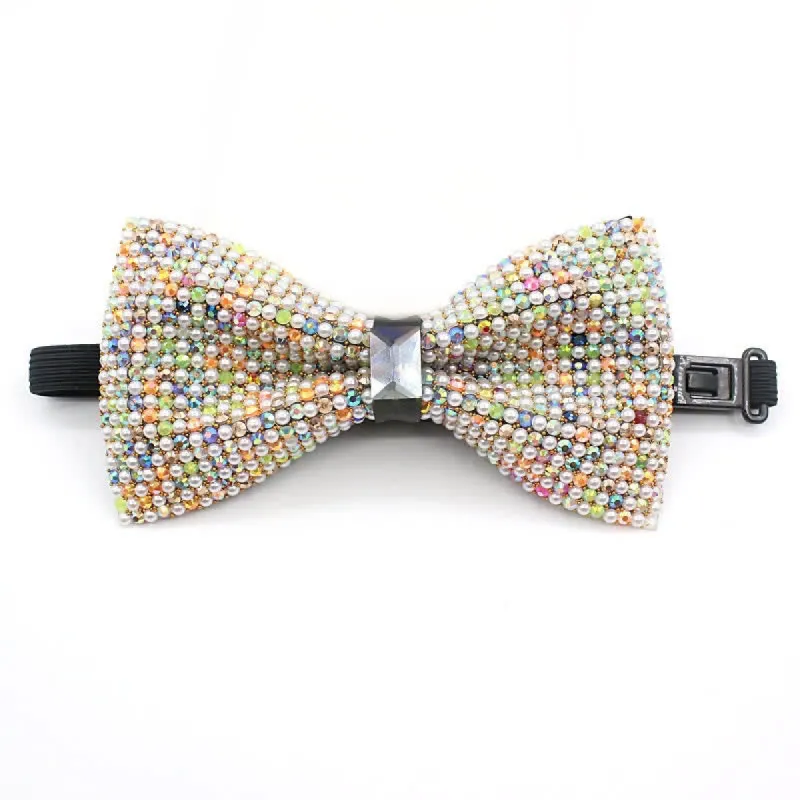 Men's Multi-Colored Faux Pearls Party Bow Tie made by FloralTrip