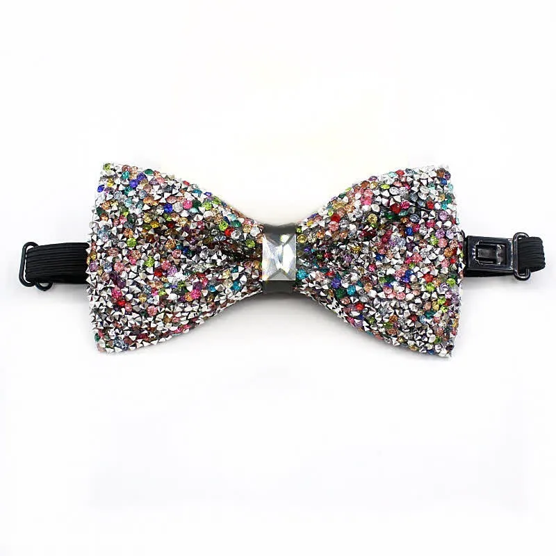 Men's Multicolored Shiny Stones Party Bow Tie sold by FloralTrip