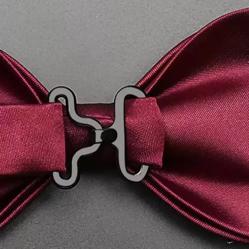 Men's Burgundy Metal Leaves Embellishment Bow Tie sold by FloralTrip product image thumbnail 5