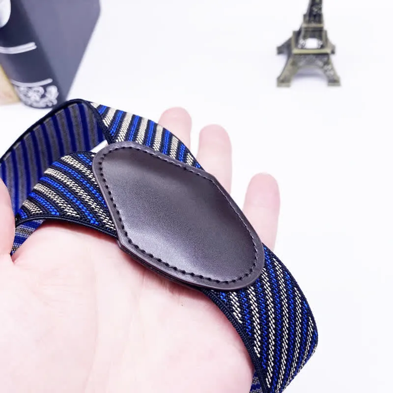 Classic Striped Plaid Paisley 6-Clips Adjustable Suspenders sold by FloralTrip product image thumbnail 2