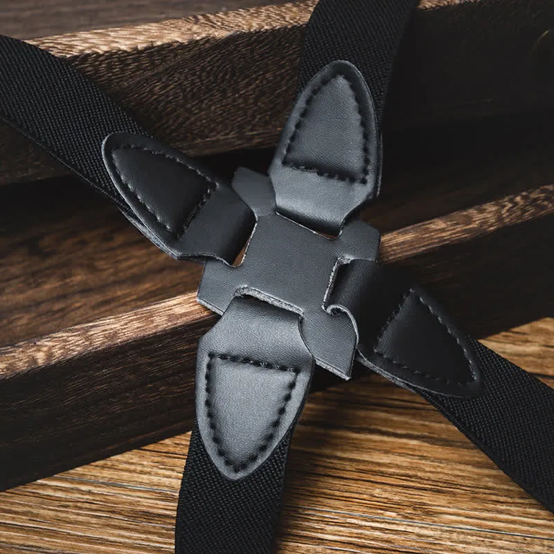 Black X-Back Holster Type Elastic Suspenders sold by FloralTrip product image thumbnail 3