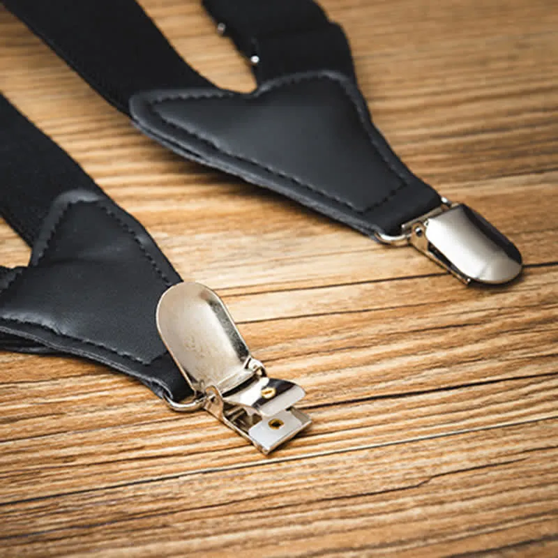 Black X-Back Holster Type Elastic Suspenders sold by FloralTrip product image thumbnail 5