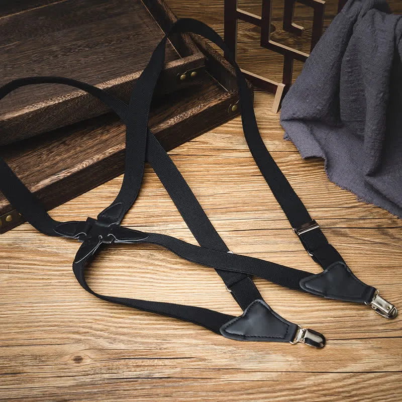 Black X-Back Holster Type Elastic Suspenders sold by FloralTrip product image thumbnail 2