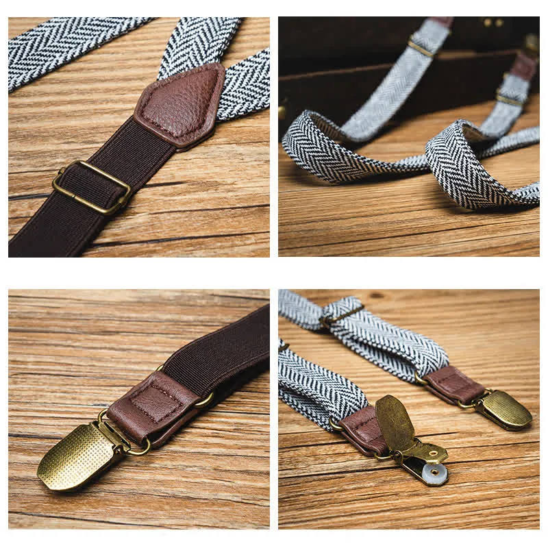 Herringbone Fashion Pants Straps Y-back Suspenders sold by FloralTrip product image thumbnail 4