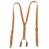 Light Brown Vintage Adjustable Leather Suspenders sold by FloralTrip