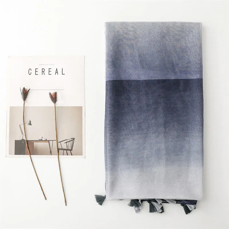 Women's Fresh Unique Gradient Color Thin Scarf sold by FloralTrip product image thumbnail 2