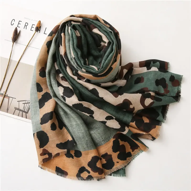 Women's Animal Leopard Printed Large Thin Scarf sold by FloralTrip product image thumbnail 3