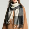 Unisex Fringed Plaid Striped Winter Warm Scarf sold by FloralTrip