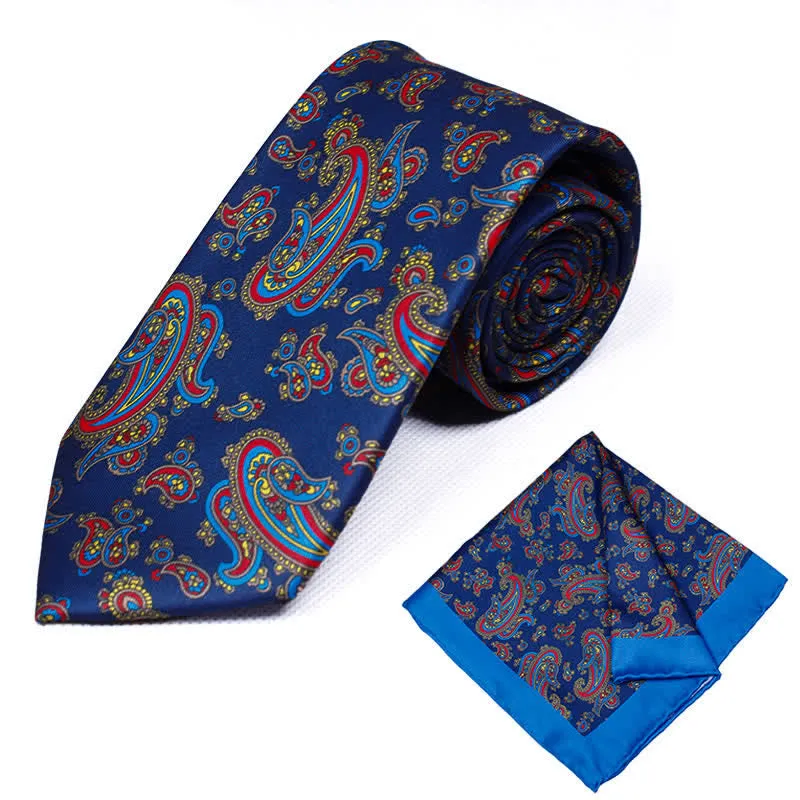 2Pcs Men's Geometrical Paisley Handkerchief Necktie Set sold by FloralTrip product image thumbnail 5