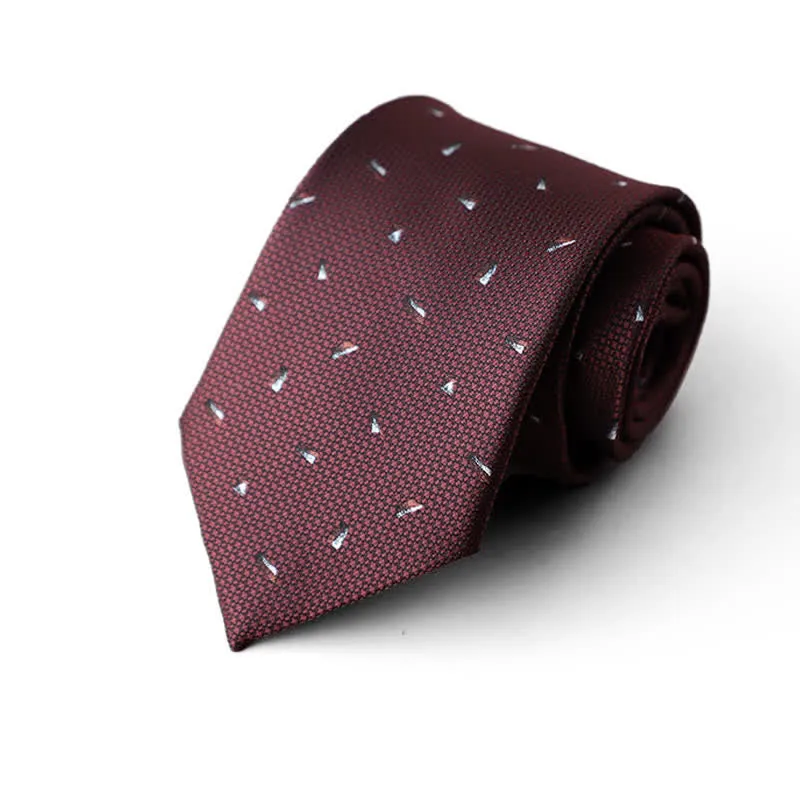 Men's Burgundy Animal Motifs Formal Necktie sold by FloralTrip product image thumbnail 5