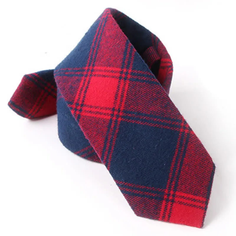 Men's Formal Look Suit Accessory Plaid Cotton Necktie sold by FloralTrip product image thumbnail 2