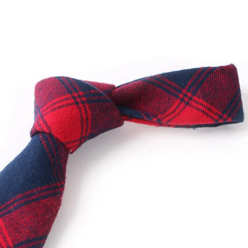 Men's Formal Look Suit Accessory Plaid Cotton Necktie sold by FloralTrip product image thumbnail 5