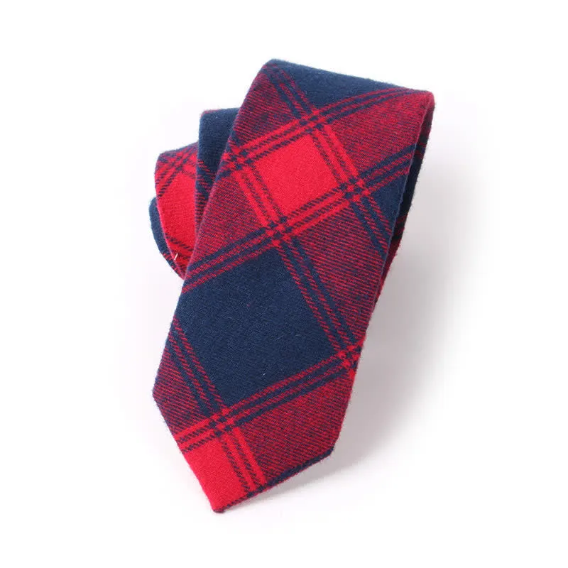 Men's Formal Look Suit Accessory Plaid Cotton Necktie sold by FloralTrip product image thumbnail 3